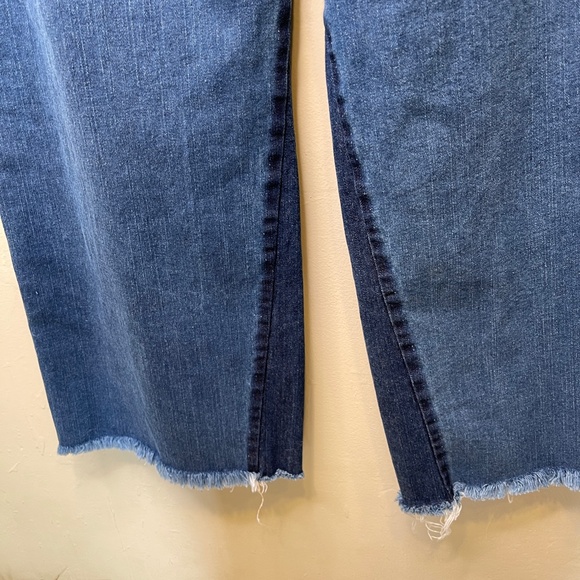 ASOS | Two Toned High Waisted Wide Legged Gaucho Jeans - Picture 9 of 12